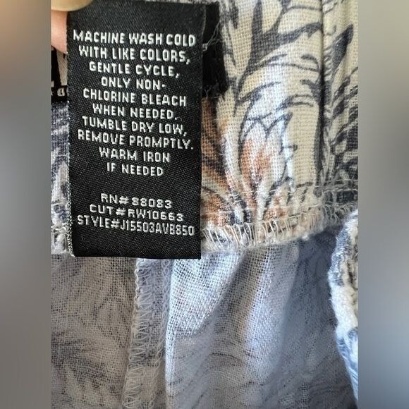 Rewash Linen Blend Tropical Shorts Juniors Size M - Picture 6 of 7